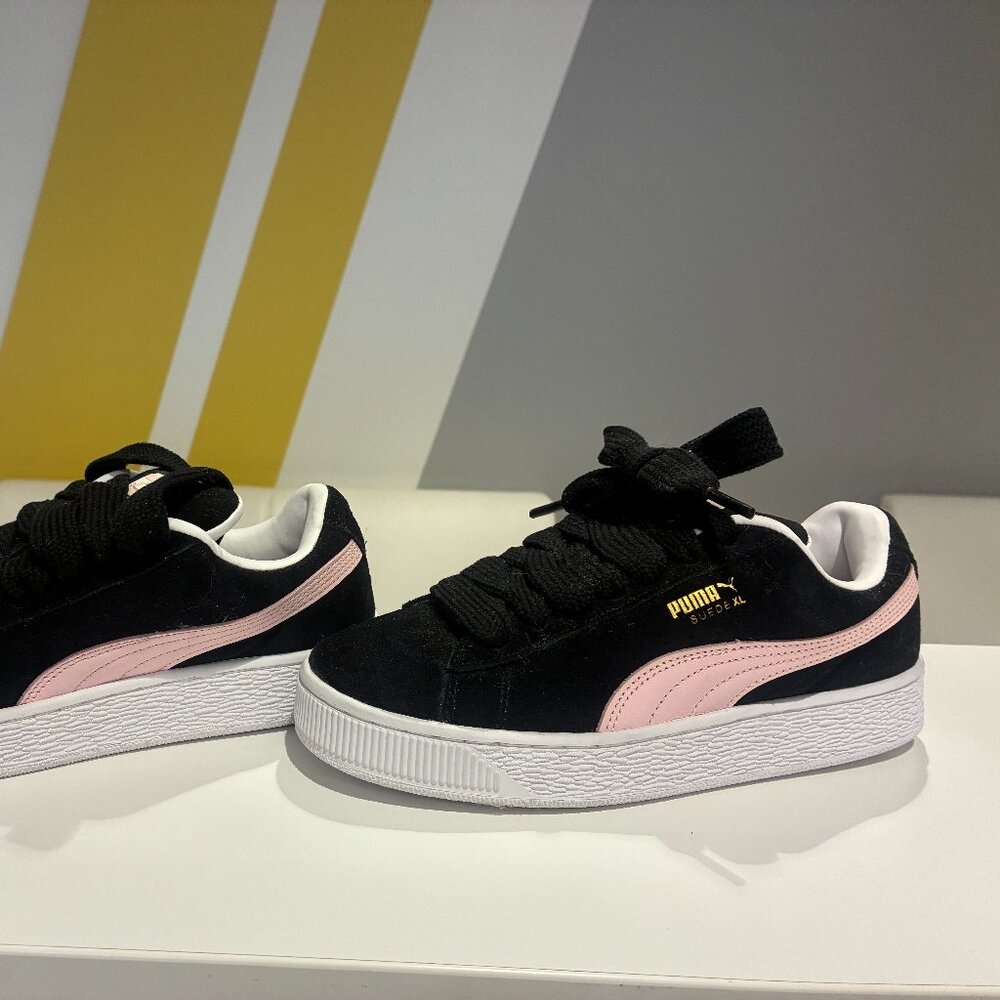 Puma Women's Black & Pink Suede XL Sneakers